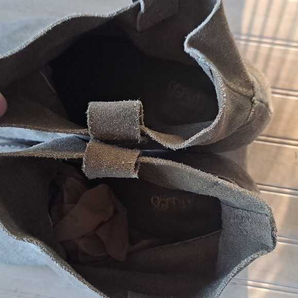 Carlos Santana Leighton Floppy Slouchy Short Heel Suede Leather Ankle Booties - Picture 4 of 12